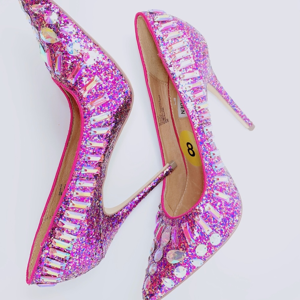 Steve Madden Jeweled Glitter Shoes